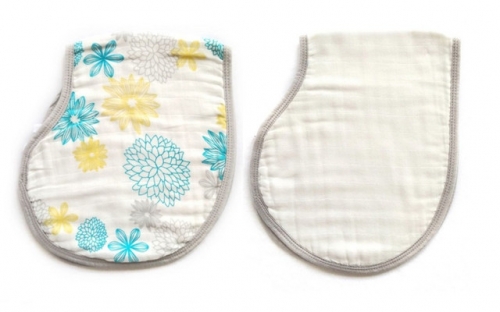 Baby cotton Bibs,cheap Burp Cloth,Feeding Drooling Teething Bibs With Snap 2 Pack